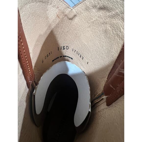 Lucchese Men’s Cognac Cowhide Ranch Hand Roper Boots 2031 Size 11.5D Mexico - Picture 10 of 16